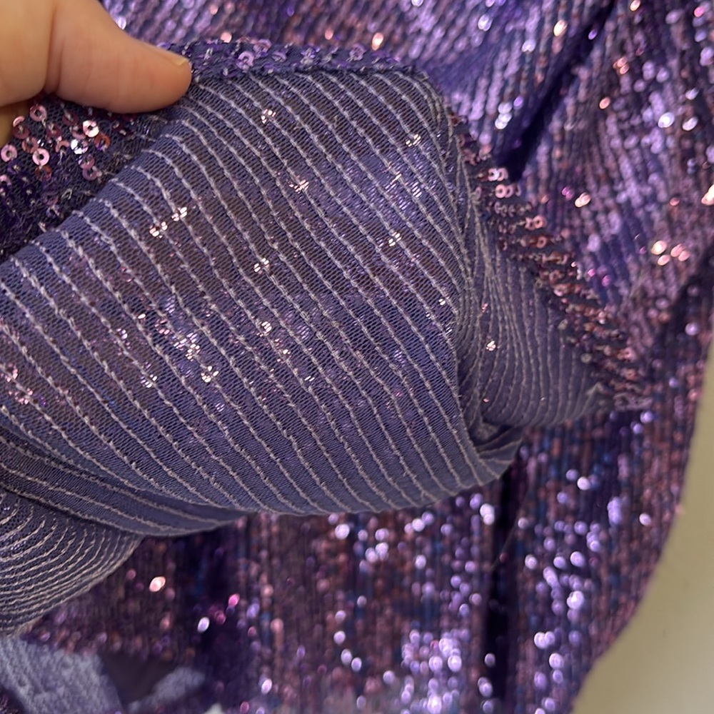 Purple Sequin Dress Size M - Picture 2 of 11